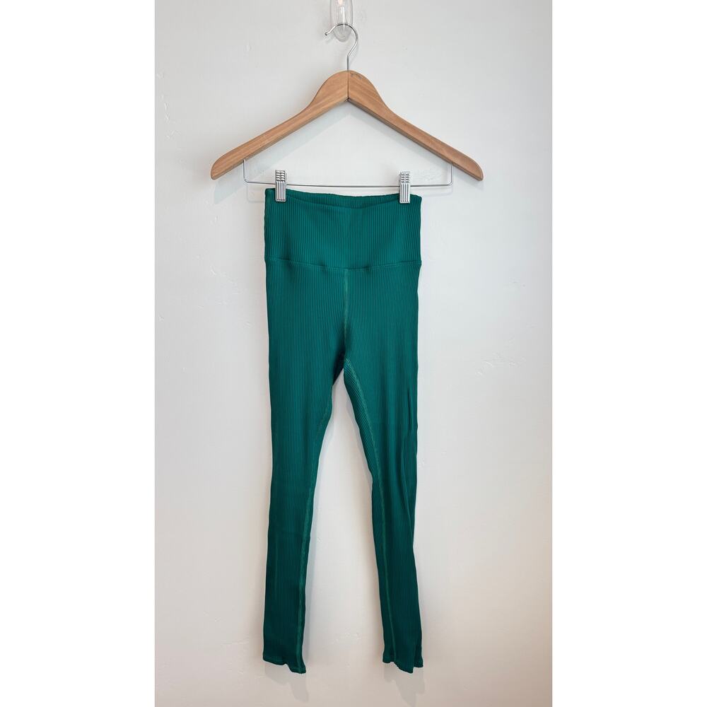 Carbon38 Ribbed Sports Bra & Leggings Set Color Malachite Size XS - Picture 2 of 13